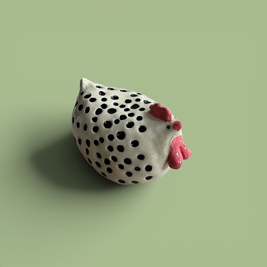 figurki i rzeźby Ręcznie wykonany Kura w kropki