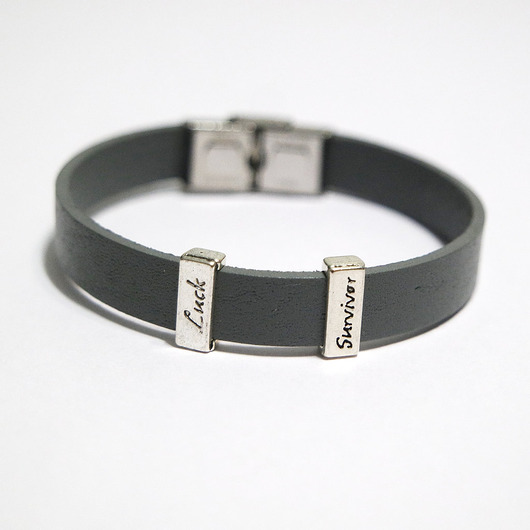 bransoletki skórzane Bransoletka skórzana - Luck, survivor