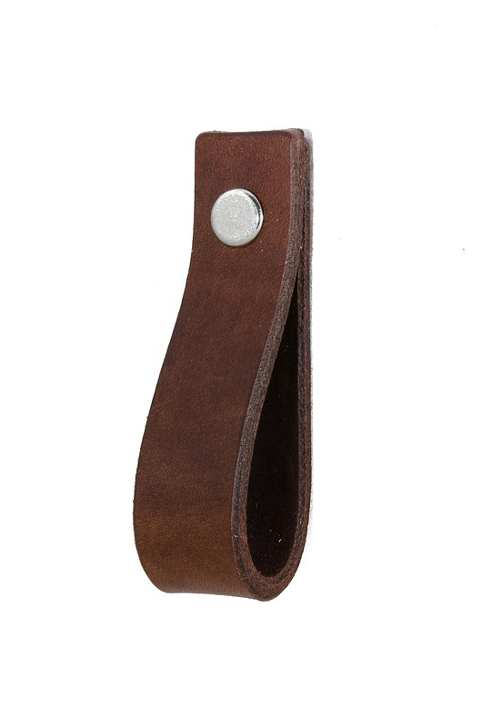 gałki do mebli Skórzany uchwyt meblowy COLORISO MEDIUM BROWN