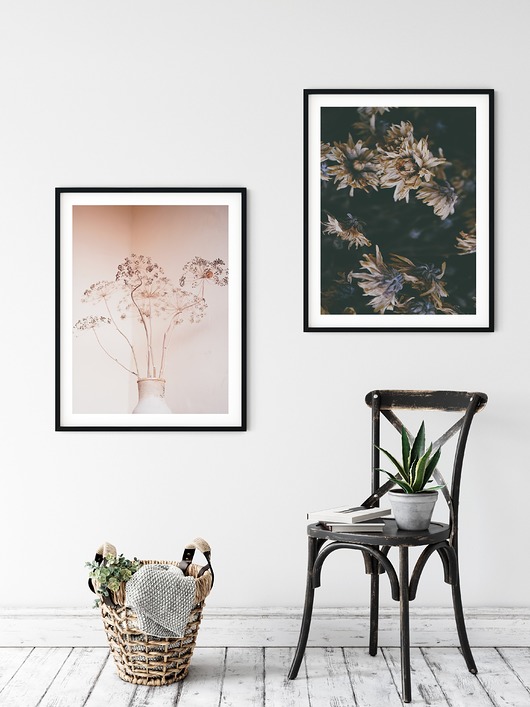Zestaw plakatów skandynawskich Dried Flowers myscandi