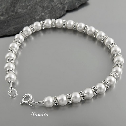 kryształ Swarovski perły ekskluzywnie - bransoletka yamira