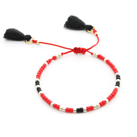Bransoletka MINIMAL - Red Boho Ilovehandmade