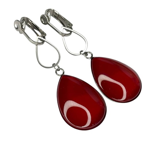 klipsy Kobiece klipsy w kształcie kropli