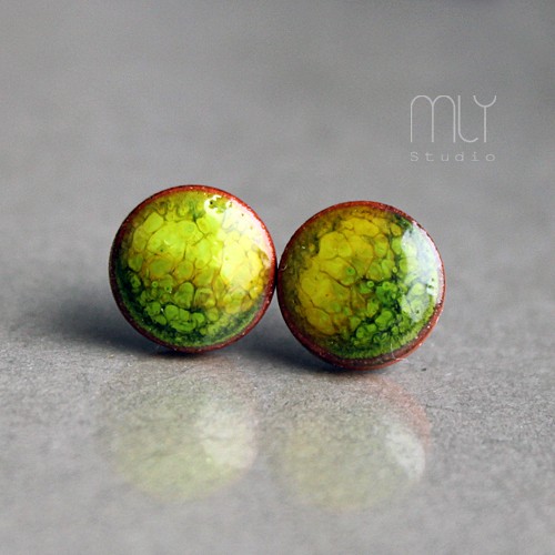 kolczyki ceramiczne Soczyste 11mm/stal chirurgiczna