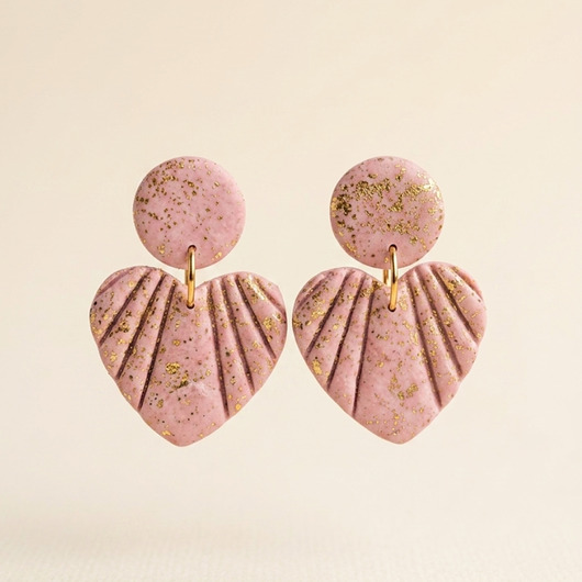 kolczyki z masy plastycznej Kolczyki Serca