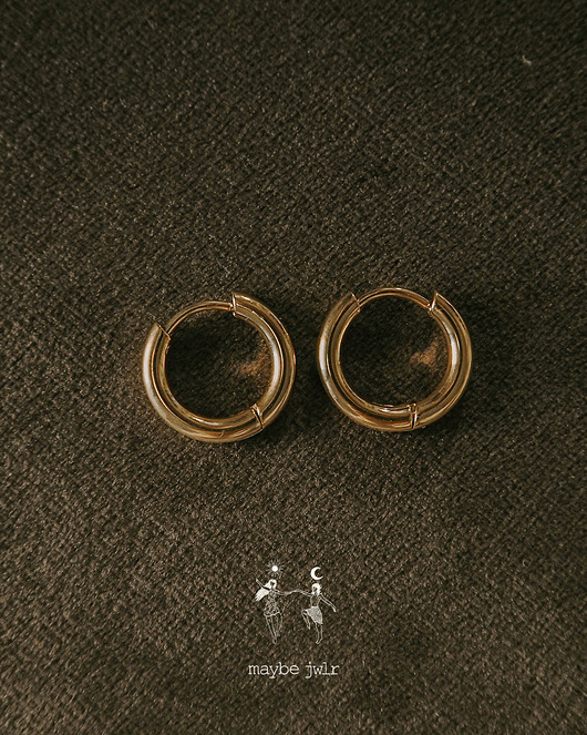 kolczyki pozłacane Kolczyki pozłacane kółeczka średnie