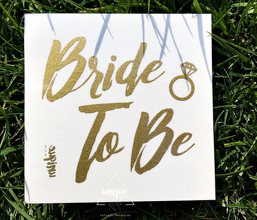 Pierścionek Bride To Be Bridesmaid Wieczór tatto Unique Tattoo