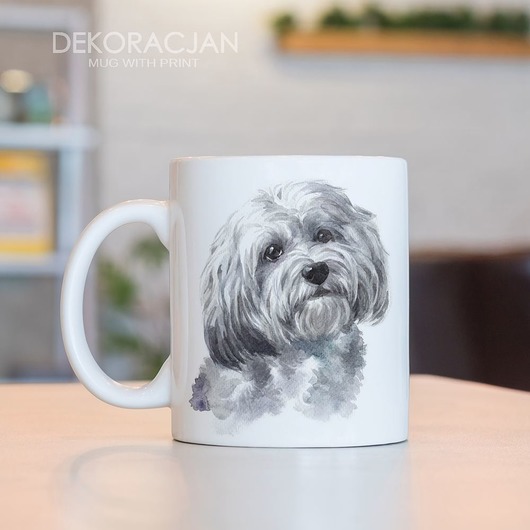 kubki Kubek Z Nadrukiem Pies Maltańczyk