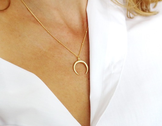 Naszyjnik róg - srebro 925  pozłacane Coccola JEWELLERY