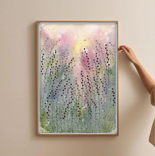 obrazy Oryginalna akwarela. Łąka A4