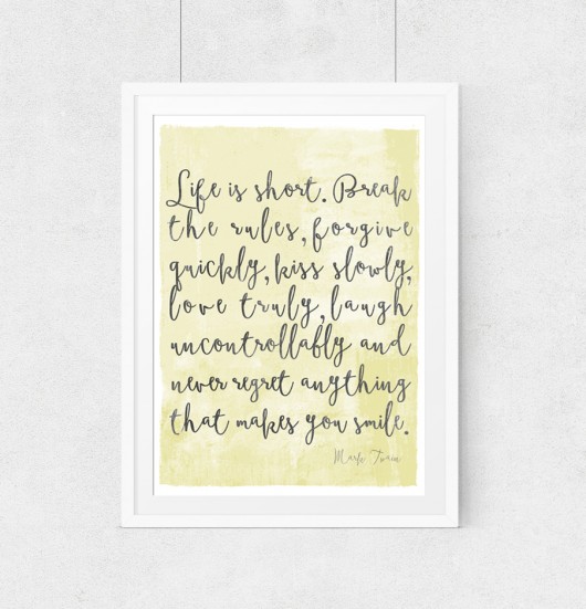 plakaty Plakat Mark Twain:Life is short..A3