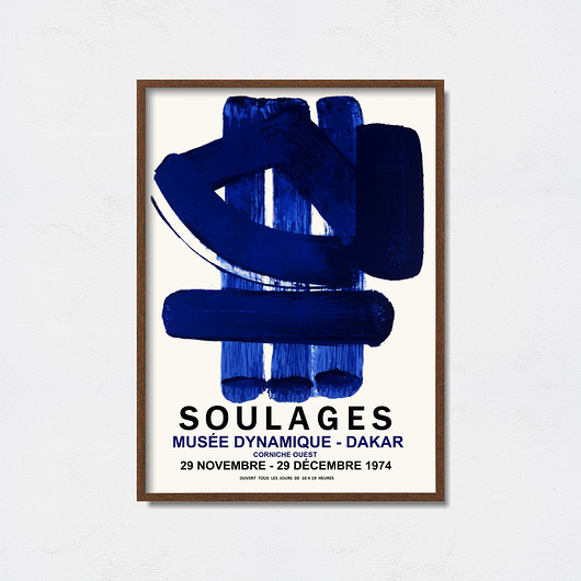Pierre Soulages plakat do wystawy Pas De LArt