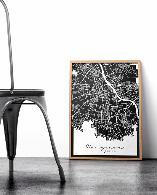 Plakat Warszawa mapa Peszkowski Graphic