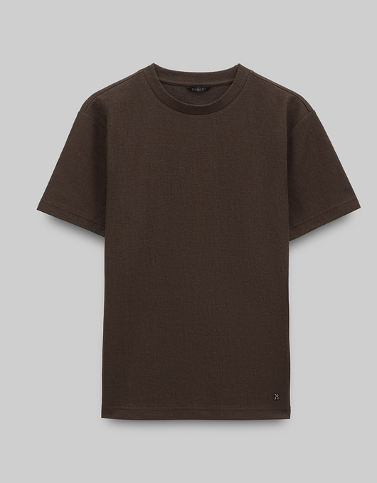 t-shirty męskie T-shirt jacurso brąz