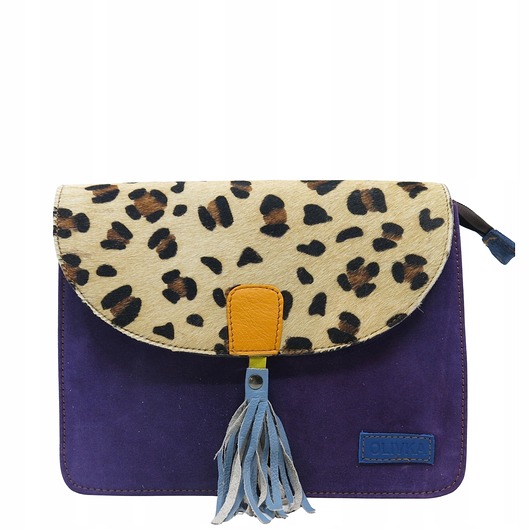 torby na ramię Torebka klasyczna elegancka skórzana zamszowa elegancka klapka wzór OLIVKA