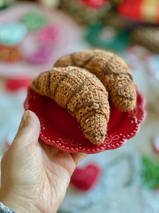 zabawki - inne Szydełkowy rogalik - Croissant