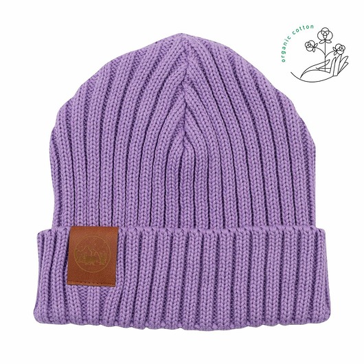 czapki i kapelusze męskie Czapka alkatraz z bawełny organicznej liliowa