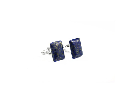 Spinki do mankietów Lapis Lazuli prostokąty Brazi Druse Jewelry
