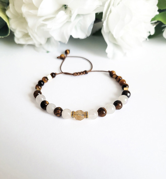 bransoletki z kamieni naturalnych Obfitość i miłość- Queen of light z Cytrynem