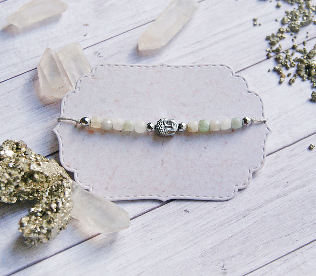 bransoletki z kamieni naturalnych ODWAGA, SPOKÓJ, oczyszczenie : akwamaryn