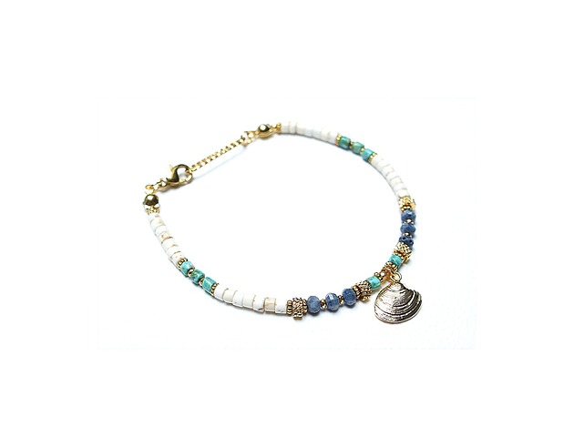 bransoletki z kamieni naturalnych Sea collection /white seashell/ 23.06.25/ bransoletka