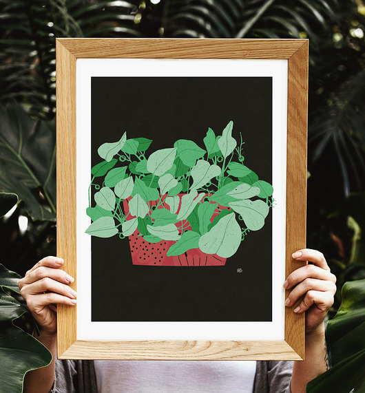 Leaves plakat art giclee print A3 Żaneta Antosik PRINTS