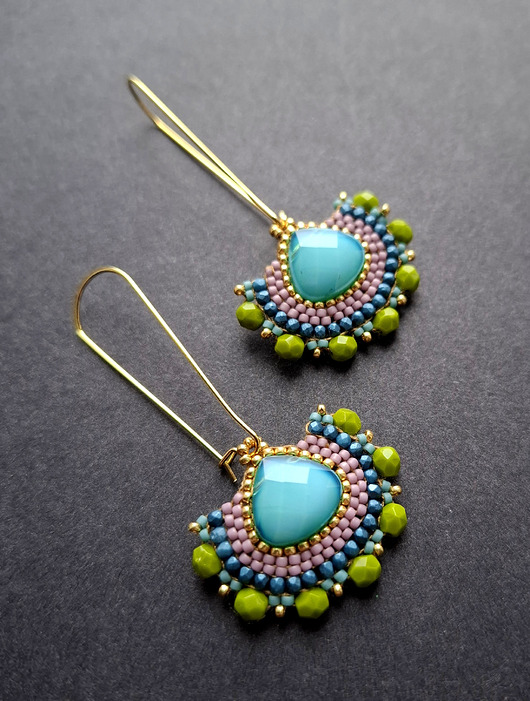 kolczyki szklane Kolczyki w szkle kolorowym no12