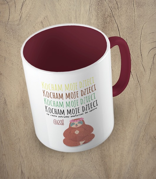kubki Kolorowy kubek KOCHAM MOJE DZIECI  - mix kolorów