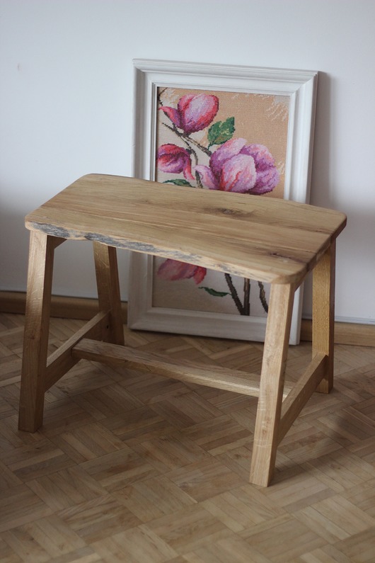 Dębowa ławeczka, stolik Little Wood Bunny