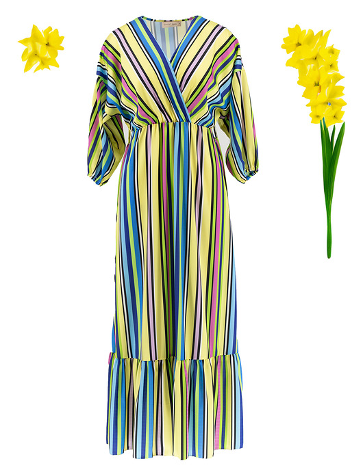 sukienki maxi damskie Sukienka maxi Colorful Striped