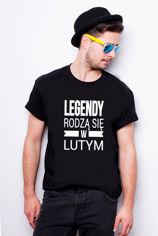 T-shirt męski -legendy rodzą się w lutym AllbagAllprints
