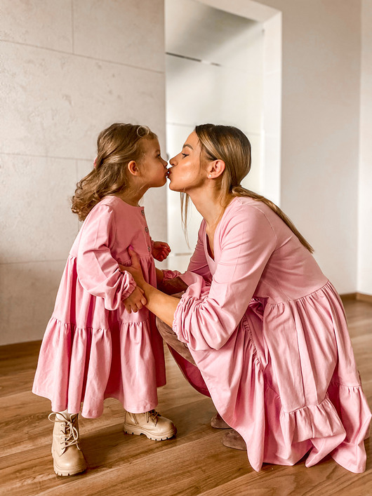 sukienki mini damskie Zestaw sukienek mama/córka Matilde