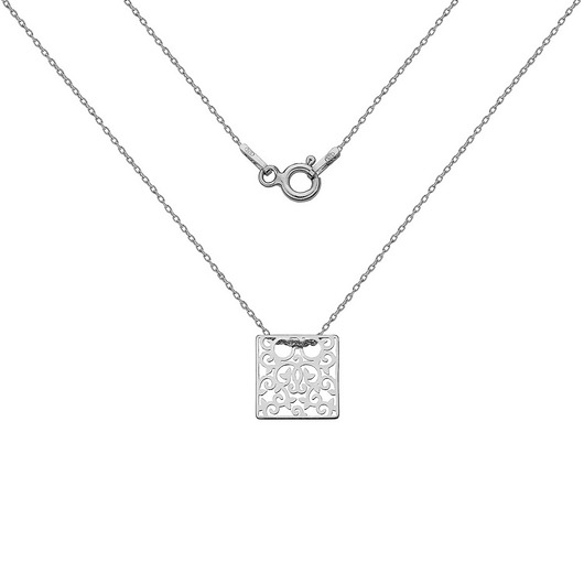 NASZYJNIK SREBRO 925 Z AŻUROWĄ ROZETKĄ Coccola JEWELLERY