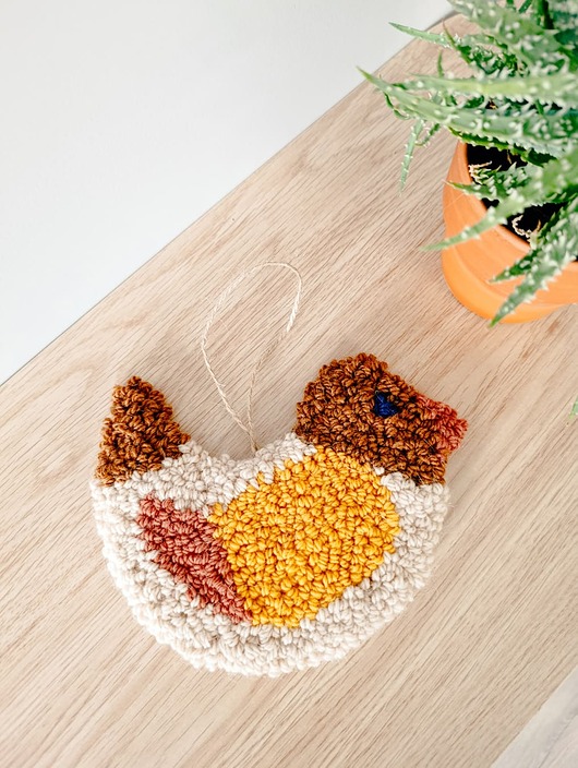 Ozdoby na ścianę Miękka zawieszka ścienna - brązowy ptaszek NA ZAMÓWIENIE