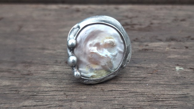 pierścionki - różne Perła - pierścionek regulowany