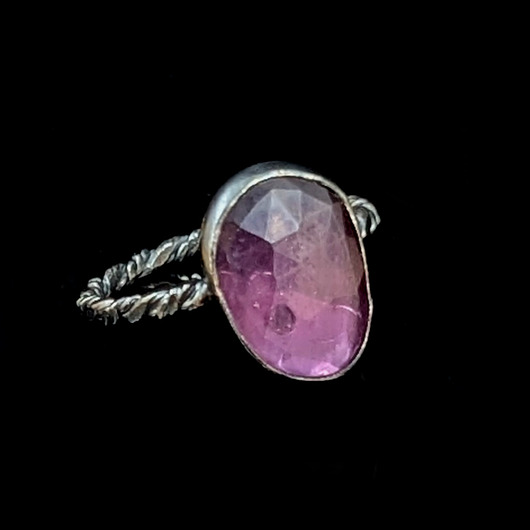 pierścionki srebrne Pierścionek berry różowy turmalin