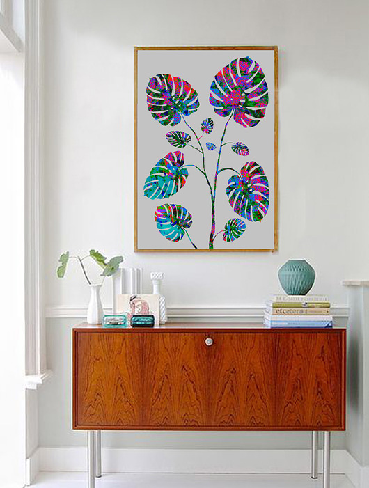 Plakat Monstera 100x70 cm michal cygan