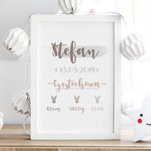 PLAKAT METRYCZKA P129 Yoko Design
