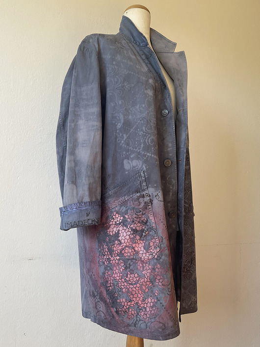 płaszcze damskie Drelichowy płaszcz Denim oversize