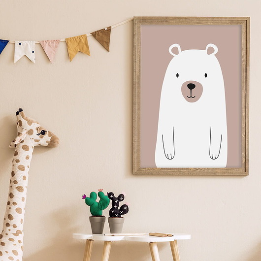 obrazy i plakaty do pokoju dziecięcego MIŚ BOHO - plakat dla dzieci