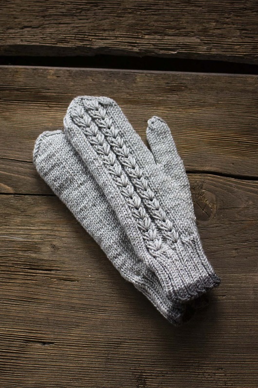 rękawiczki damskie Rękawiczki z 100% wełny merino z motywem kłosa
