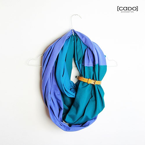 Dzianinowy Komin Tuba Szal 3kolor BLUE CADOaccessories