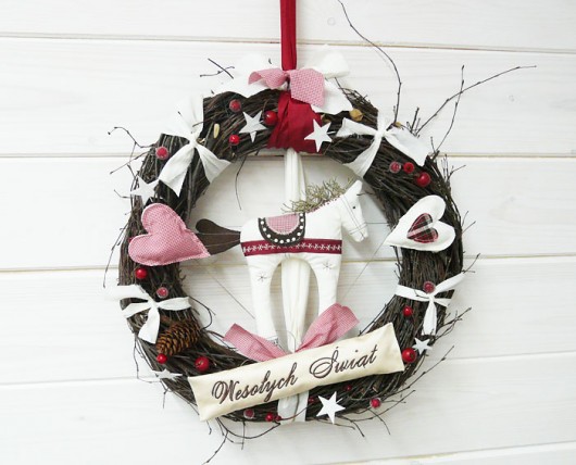 Duży Konisiowy  Świateczny Wianek I handmadebyeli