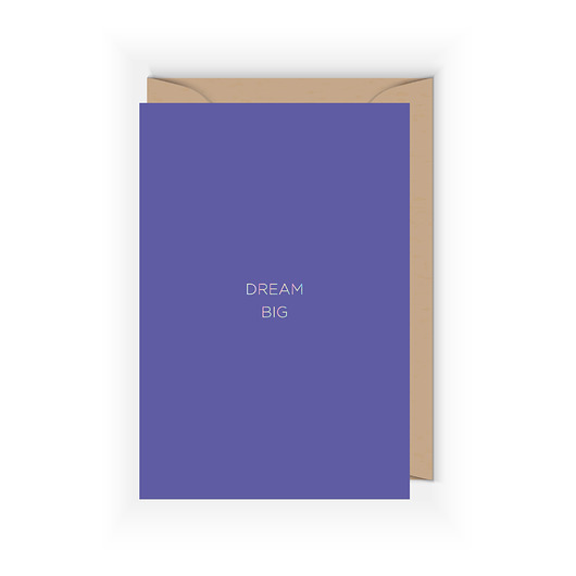 kartki okolicznościowe - wydruki Mini kartka z holograficznym napisem Dream BIG