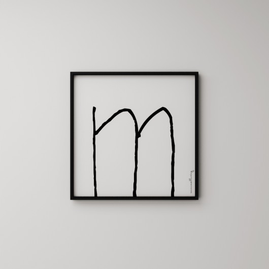 LITERA &quot;M&quot;  - grafika 50x50 MINIMALLIVING