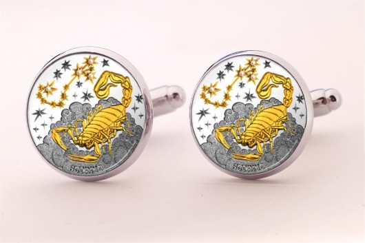 Spinki do mankietów Skorpion znak zodiaku EGGinEGG