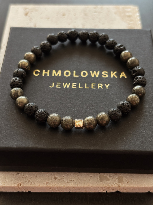 biżuteria męska Bransoletka Męska Piryt