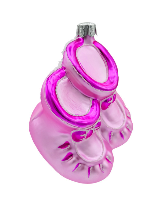 ozdoby choinkowe Bombka choinkowa: Buciki dziecięce: różowe