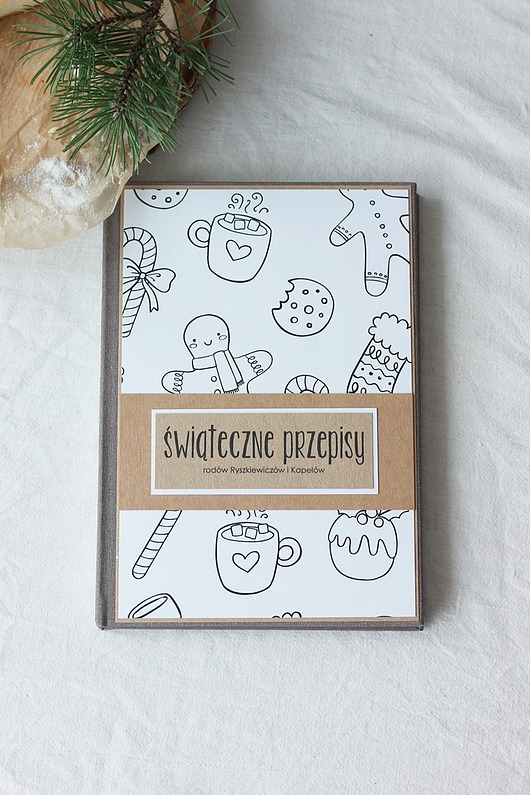 Boże Narodzenie - inne Świąteczny przepiśnik. Personalizowany notes na przepisy