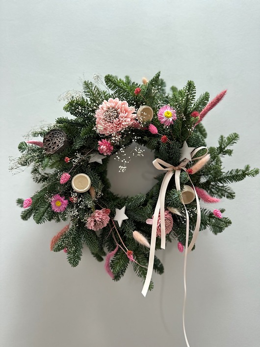 wianki bożonarodzeniowe Wianek zimowo świąteczny naturalny